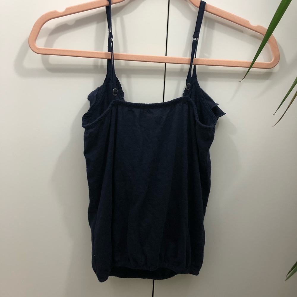 Hollister Navy ruffle tank top XS - Picture 3 of 4